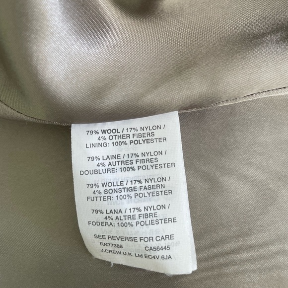 J. CREW Wool Melton Duffle Coat HEATHER DOVE CLEAN MODERN CLASSIC size 2 - Picture 14 of 16